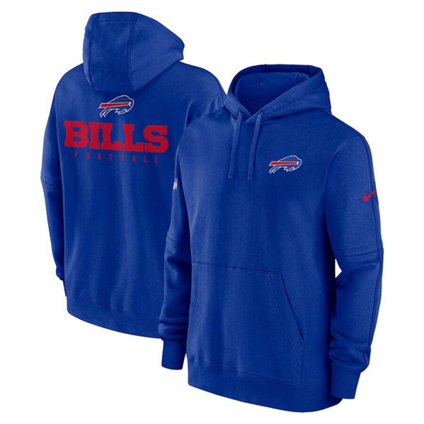 Buffalo Bills Blue Sideline Club Fleece Pullover Hoodie - Zenithce