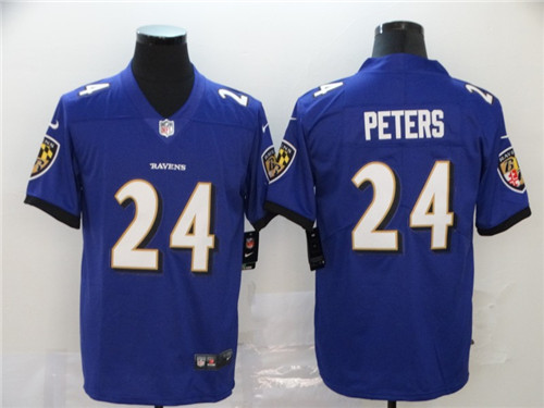 Baltimore Ravens #24 Marcus Peters Purple Vapor Untouchable Jersey - Zenithce