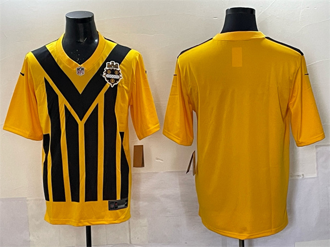 Pittsburgh Steelers Blank Gold 1933 Throwback Alternate Stitched Jersey - Zenithce