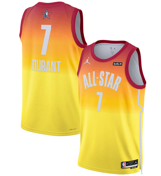 2023 All-Star #7 Kevin Durant Orange Game Swingman Stitched Jersey - Zenithce