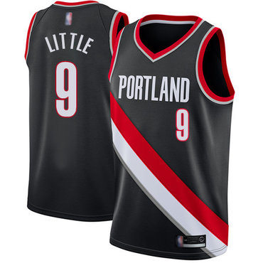 Blazers #9 Nassir Little Black Swingman Icon Edition Jersey - Zenithce
