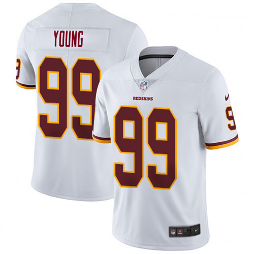 Washington Redskins #99 Chase Young White Vapor Limited Jersey - Zenithce