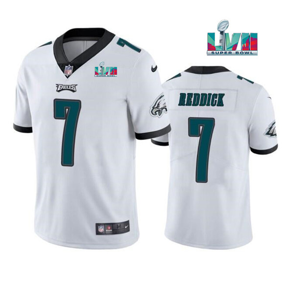 Philadelphia Eagles #7 Haason Reddick White Super Bowl LVII Patch Vapor Untouchable Limited Stitched Jersey - Zenithce