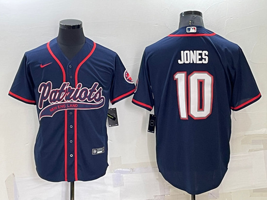 New England Patriots #10 Mac Jones Navy Cool Base Stitched Baseball Jersey - Zenithce