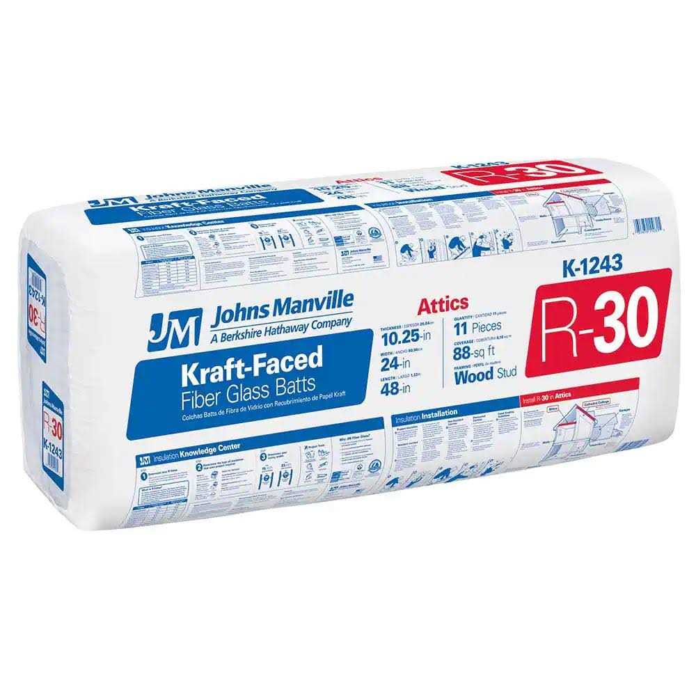 Johns Manville R19 Kraft-Faced Fiberglass Insulation - Zenithce
