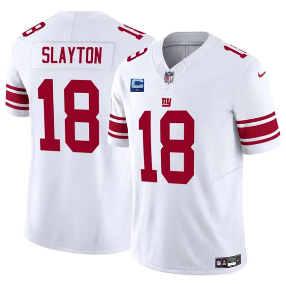 New York Giants #18 Darius Slayton White 2025 F.U.S.E. With 1-Star C Patch Vapor Untouchable Limited Stitched Jersey - Zenithce