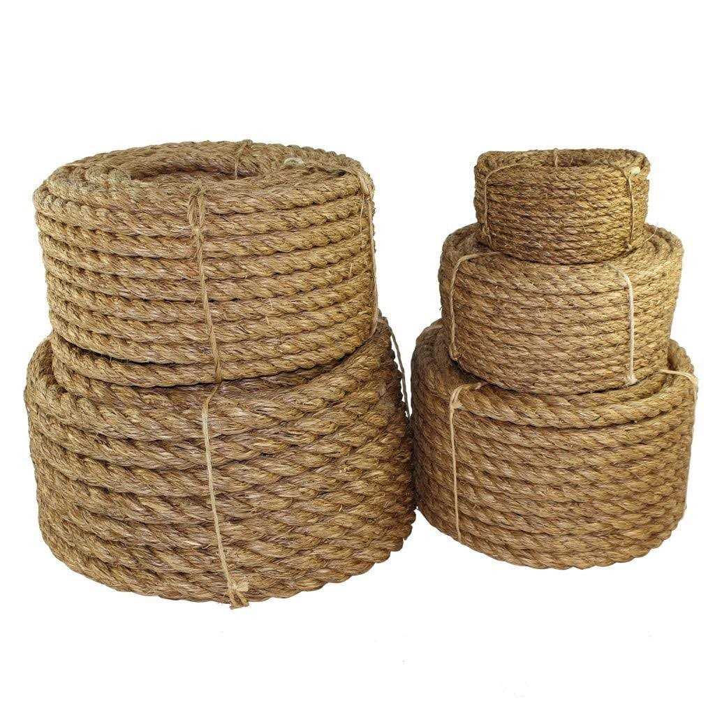 Twisted Manila Rope Jute Rope Natural Thick Hemp Rope for Docks - Zenithce