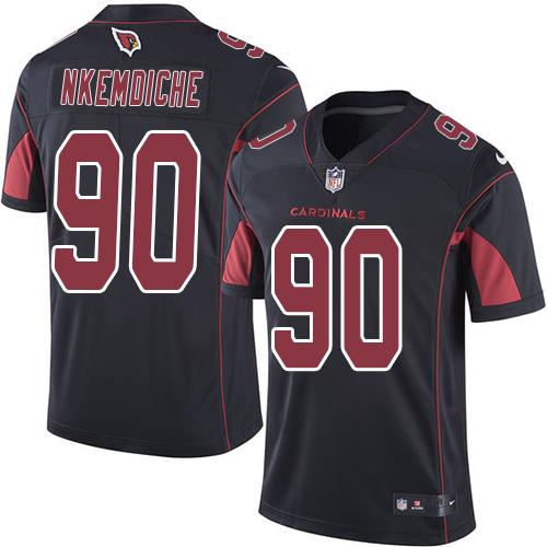 Cardinals #90 Robert Nkemdiche Black Stitched Limited Rush Nike Jersey - Zenithce