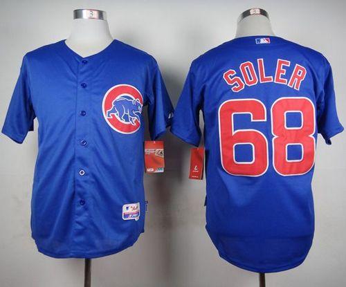 Cubs #68 Jorge Soler Blue Alternate Cool Base Stitched Jersey - Zenithce