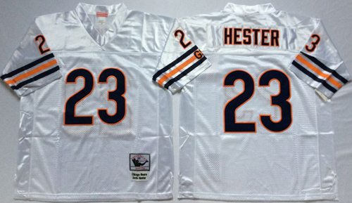 Mitchell Ness Bears #23 Devin Hester White Small No. Throwback Stitched Jersey - Zenithce