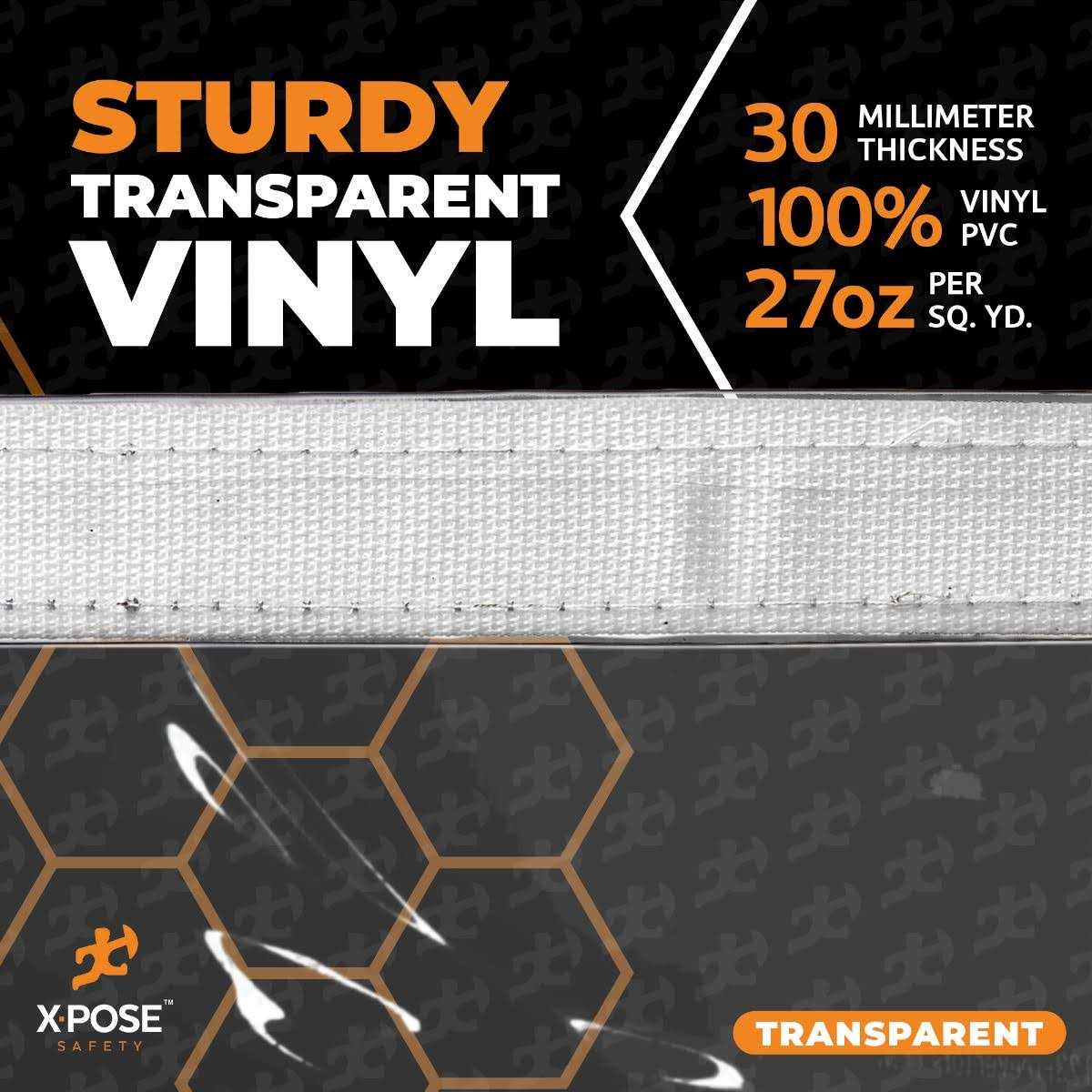 Heavy Duty 20 Mil Clear PVC Vinyl Tarp - Zenithce