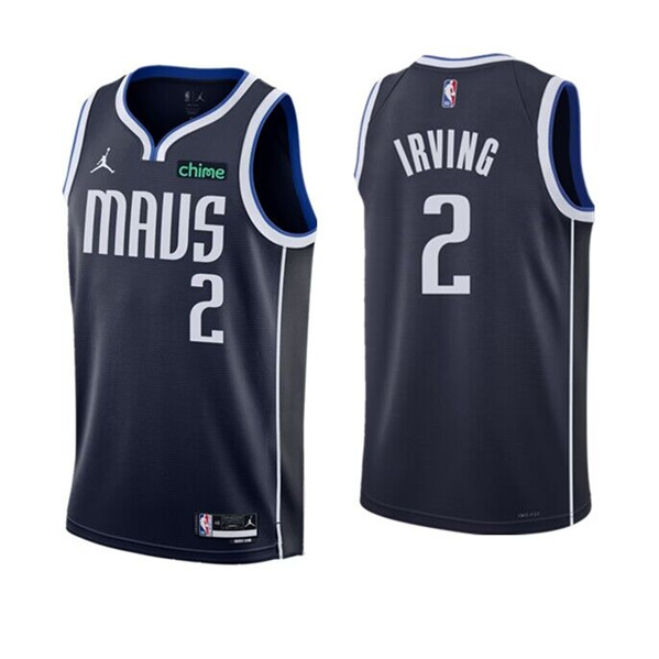 Dallas Mavericks #2 Kyrie Irving Navy Statement Edition Stitched Jersey - Zenithce