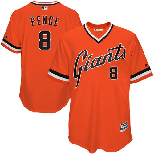 Giants #8 Hunter Pence Orange 1978 Turn Back The Clock Stitched Jerseys - Zenithce