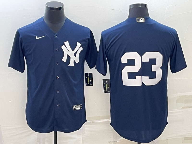 New York Yankees #23 Don Mattingly Navy Cool Base Stitched Jersey - Zenithce