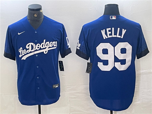 Los Angeles Dodgers #99 Joe Kelly Blue City Connect Cool Base Stitched Jersey - Zenithce