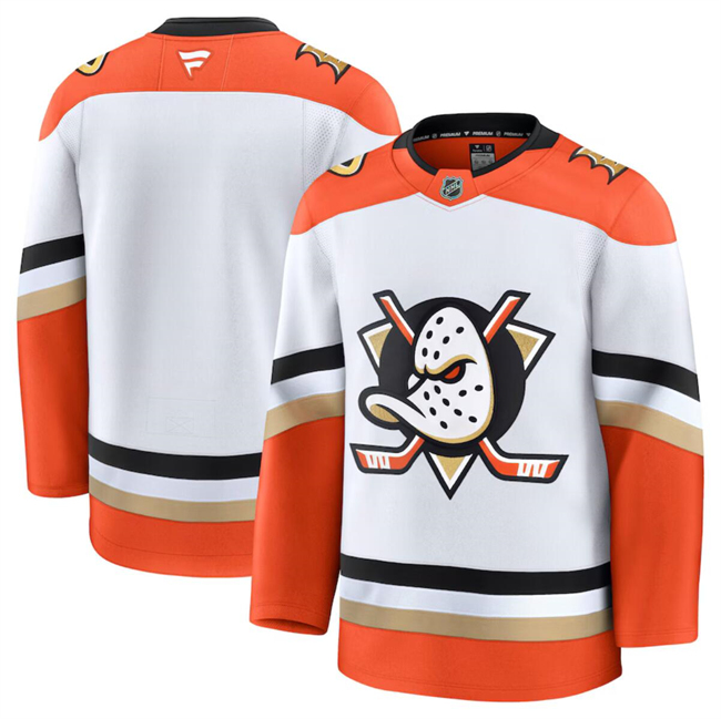 Anaheim Ducks Blank White 2024-25 Away Stitched Jersey - Zenithce