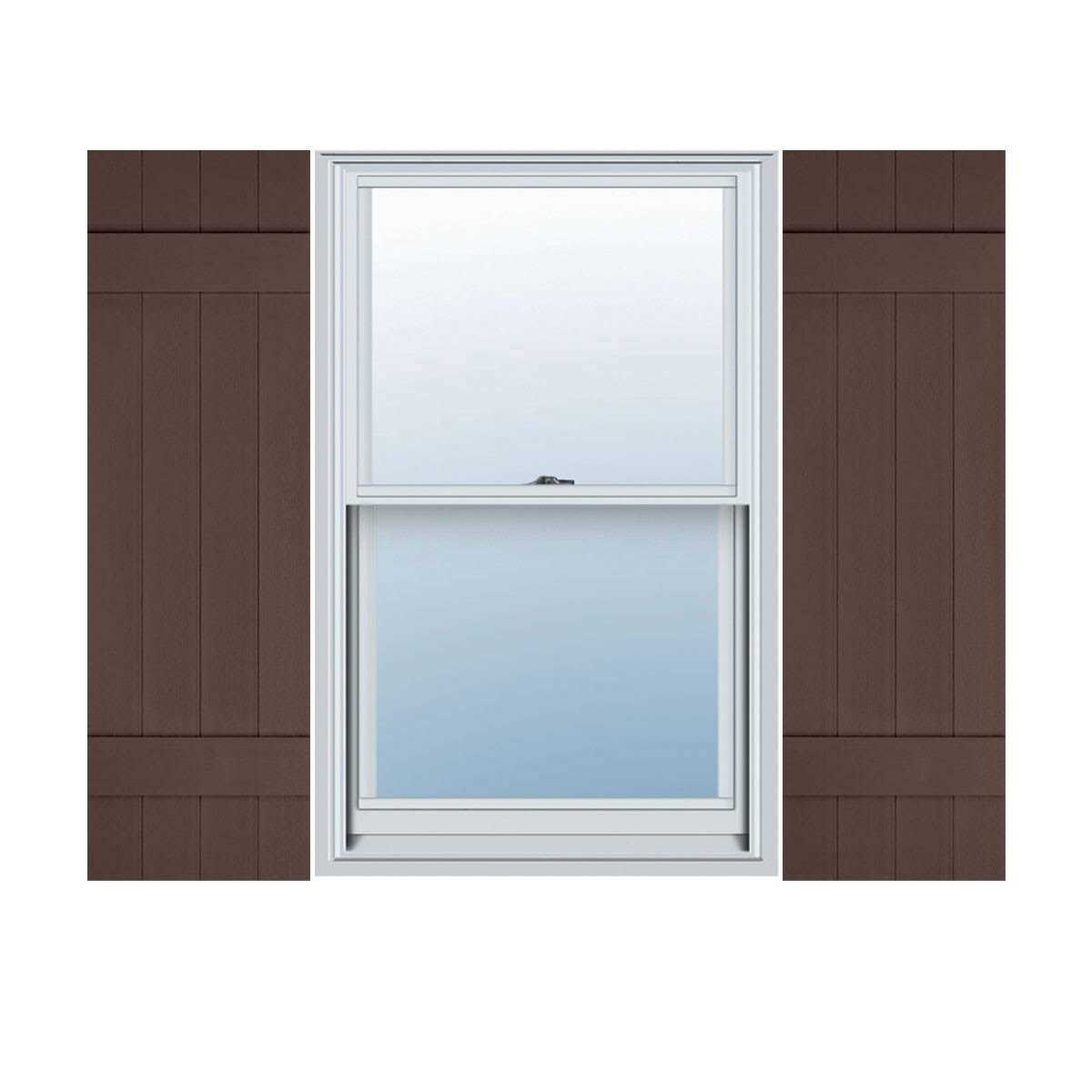 Mid-America Vinyl Standard Size Four Board Joined Shutters - Zenithce