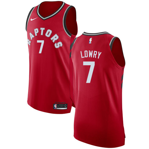 Toronto Raptors #7 Kyle Lowry Red Authentic Icon Edition Jersey - Zenithce