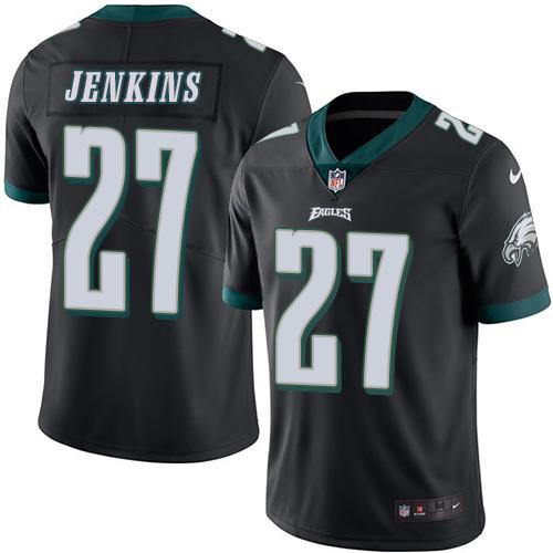 Eagles #27 Malcolm Jenkins Black Stitched Limited Rush Nike Jersey - Zenithce