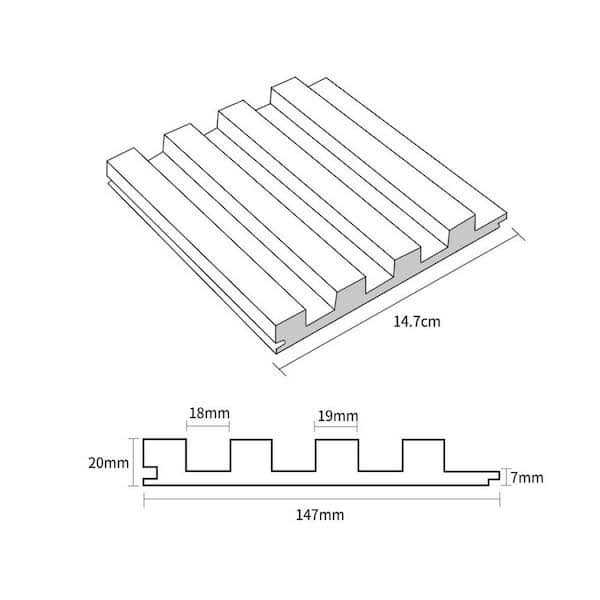 Ejoy 6 in x 0.8 in. Wood Solid Wall Cladding Siding Board - Zenithce