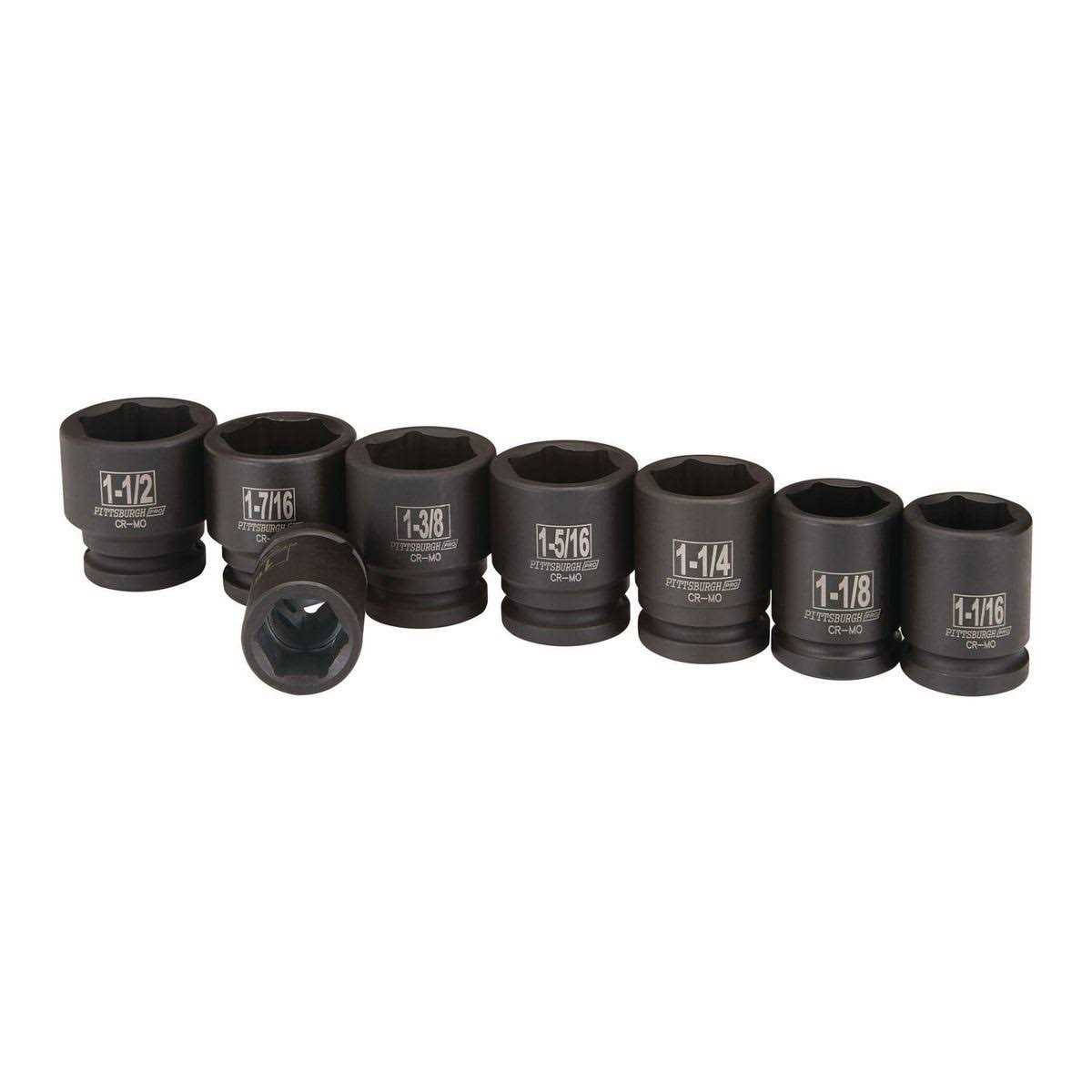 Pittsburgh Pro Drive SAE High Visibility Deep Socket - Zenithce