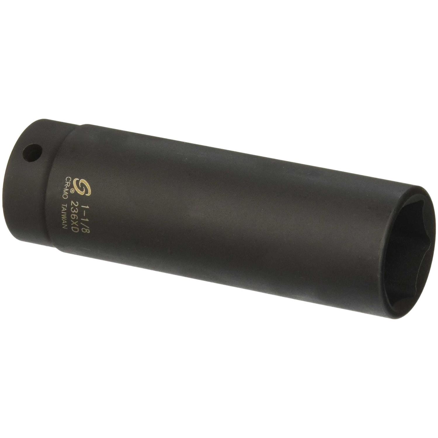 Sunex 236XD 1/2 in. Drive 6-Point Extra Deep Impact Socket 1-1/8 - Zenithce