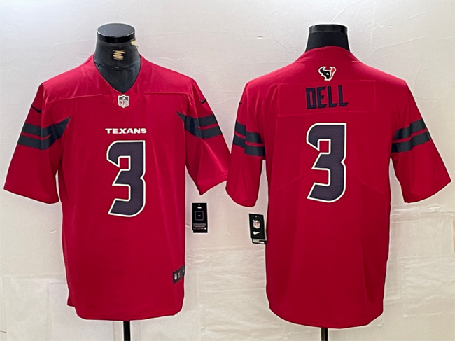 Houston Texans #3 Tank Dell Red Vapor Untouchable Stitched Football Jersey - Zenithce