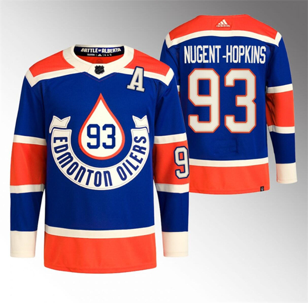 Edmonton Oilers #93 Ryan Nugent-Hopkins 2023 Royal Heritage Classic Primegreen Stitched Jersey - Zenithce