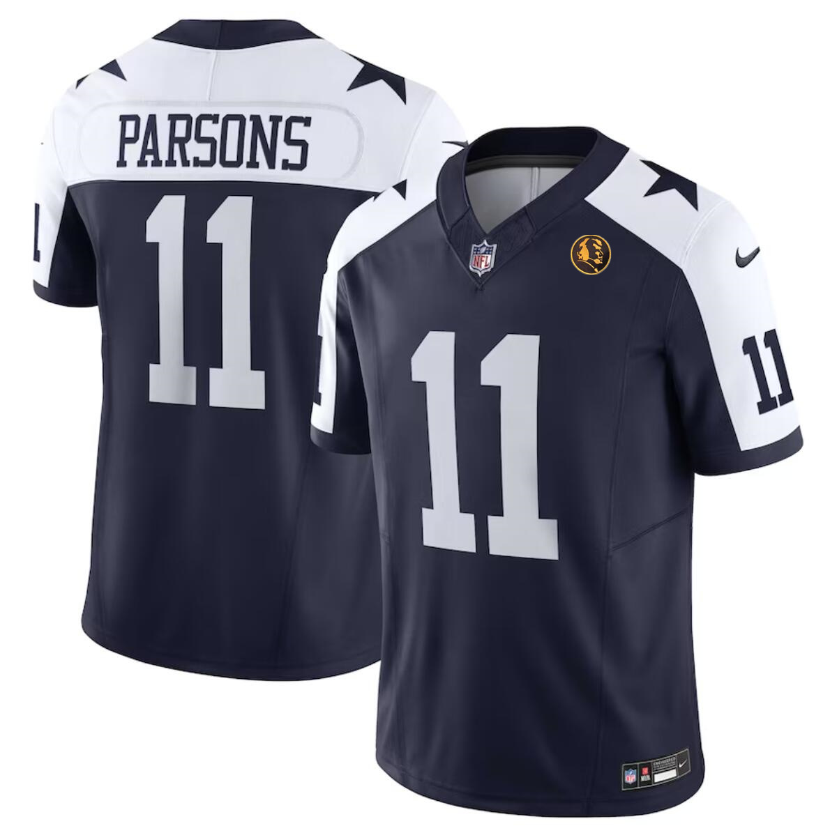 Dallas Cowboys #11 Micah Parsons Navy 2023 F.U.S.E. With John Madden Patch Thanksgiving Vapor Limited Stitched Jersey - Zenithce