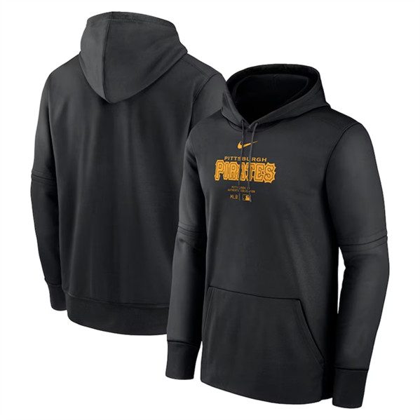 Pittsburgh Pirates Black Collection Practice Performance Pullover Hoodie - Zenithce