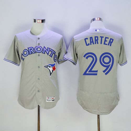 Blue Jays #29 Joe Carter Grey Flexbase Authentic Collection Stitched Jersey - Zenithce