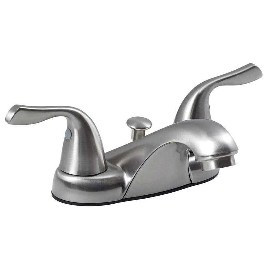 Project Source Ellesburg Stainless Steel 1-Handle Deck-Mount Pull-down Handle Kitchen Faucet 67726W-1008D2 - Zenithce