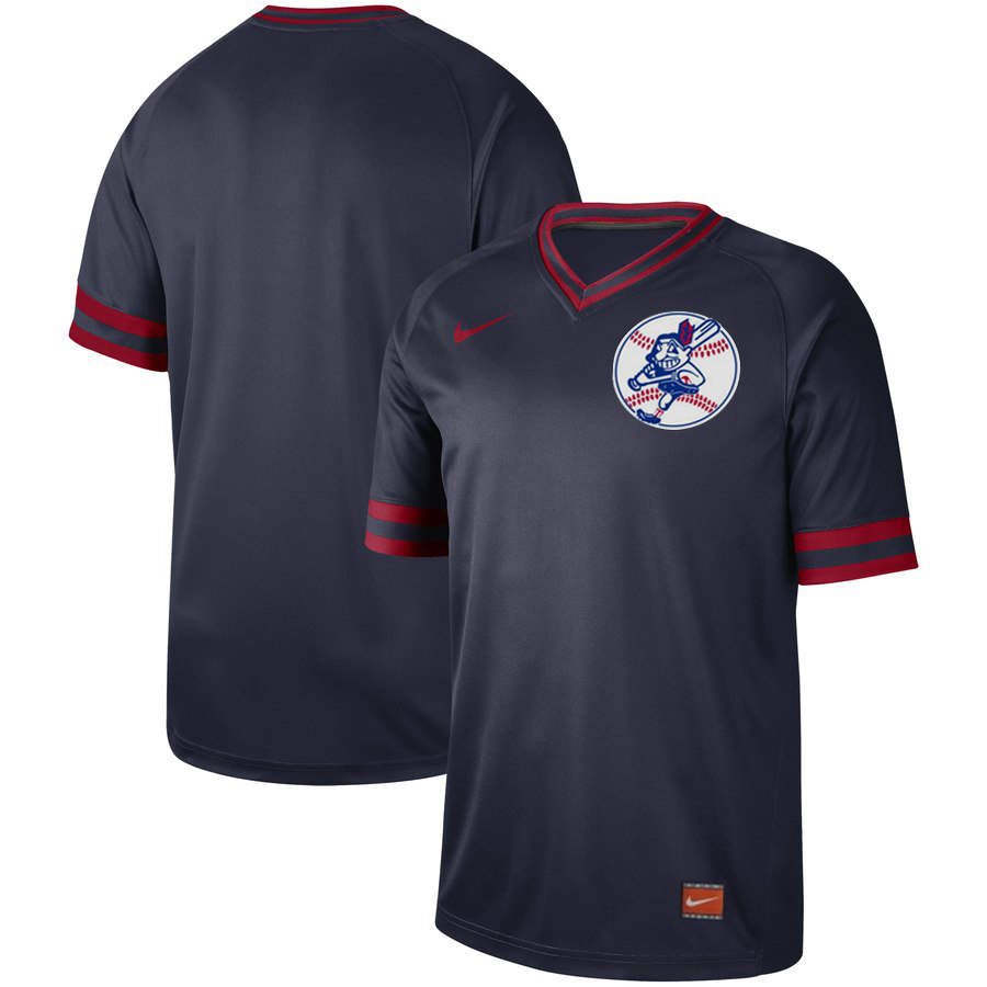 Cleveland Indians Blank Navy Cooperstown Collection Legend Stitched Jersey - Zenithce