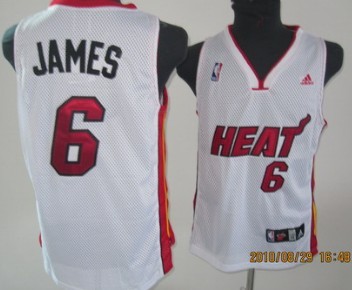 Miami Heat #6 LeBron James White Swingman Jersey - Zenithce