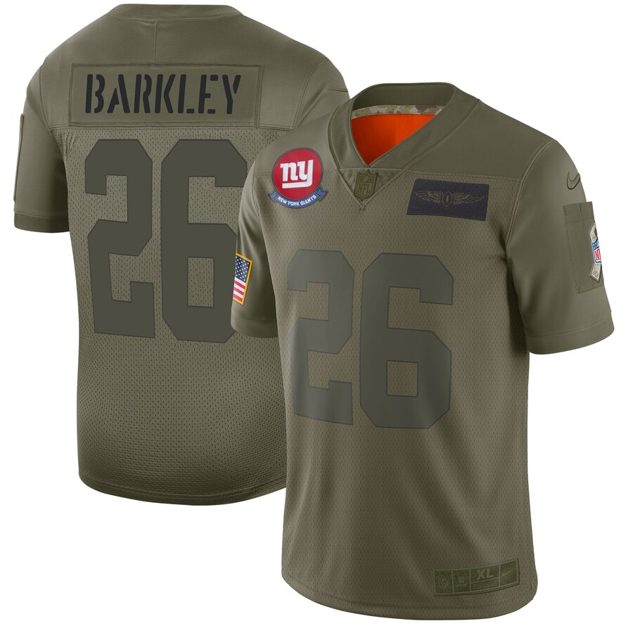 New York Giants #26 Saquon Barkley 2019 Camo Salute To Service Limited Stitched Jersey - Zenithce