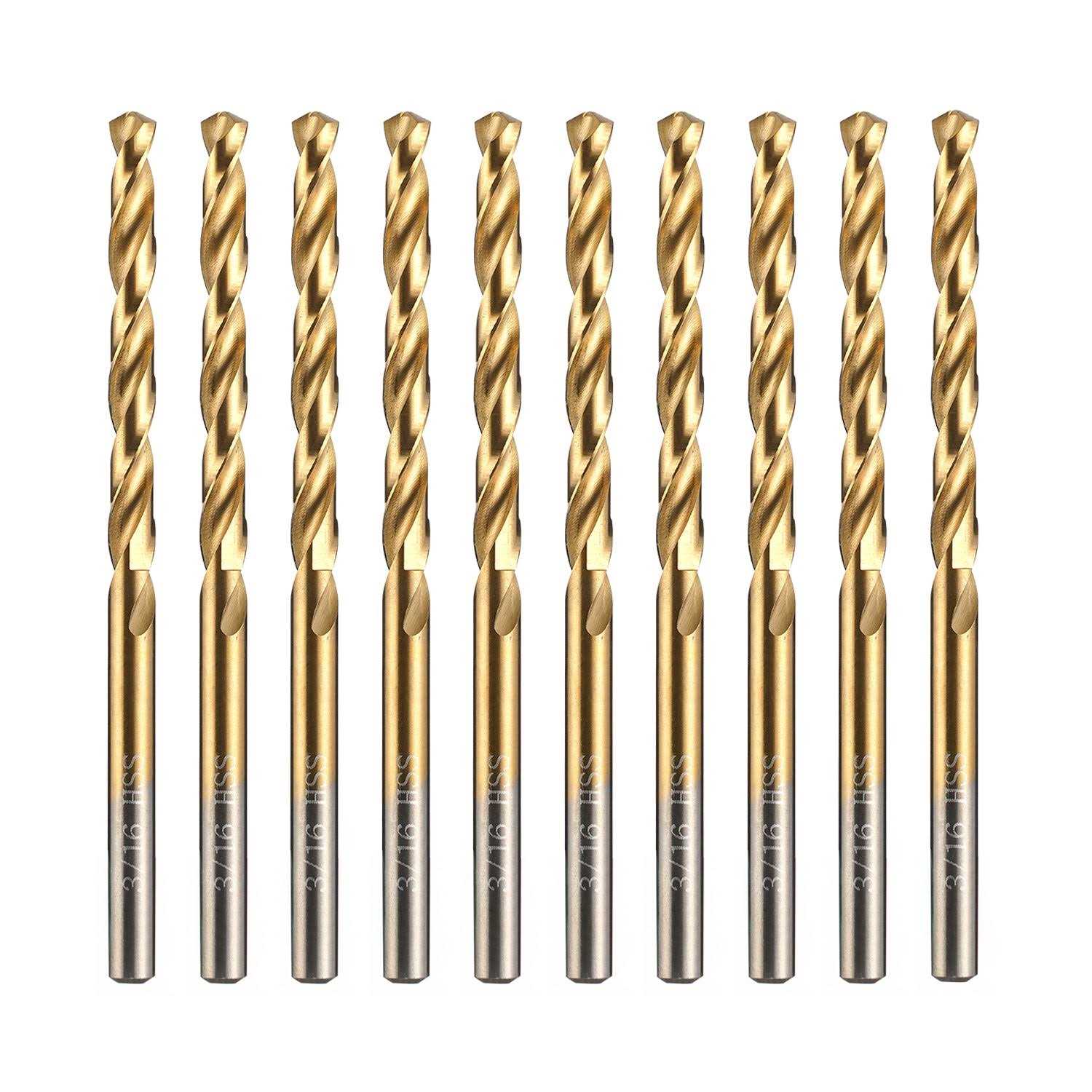 Generic amoolo Titanium Drill Bits Premium 4341 HSS Metal Drill Bits for Wood - Zenithce
