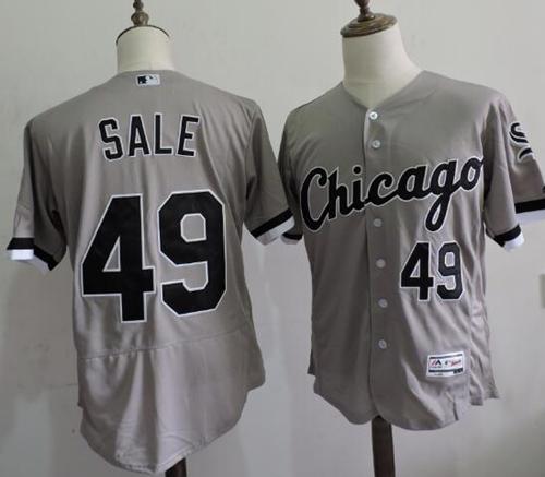 White Sox #49 Chris Sale Grey Flexbase Authentic Collection Stitched Jersey - Zenithce