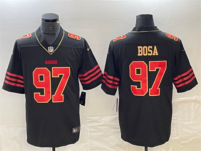 San Francisco 49ers #97 Nick Bosa Black Gold Stitched Jersey - Zenithce