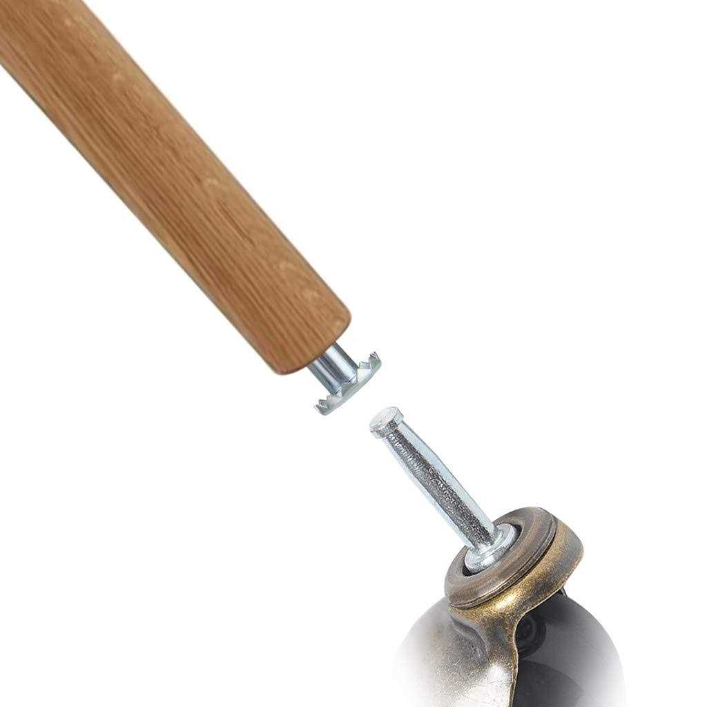 Skelang 1 Inch Swivel Stem Threaded Casters TPE Mute Caster Wheel M6 ×15 - Zenithce