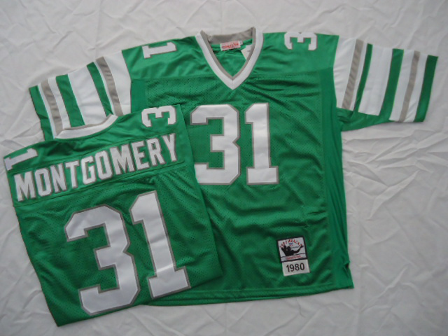 Mitchell And Ness Eagles #31 Wilbert Montgomery Green Stitched Throwback Jersey - Zenithce