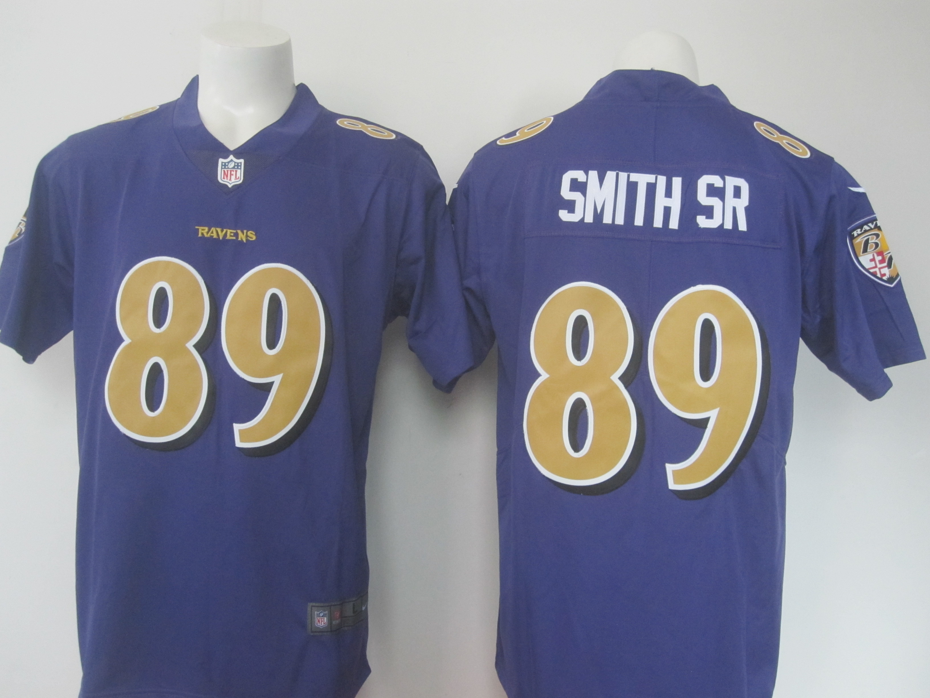 Ravens #89 Steve Smith Sr. Purple Limited Rush Nike Jersey - Zenithce
