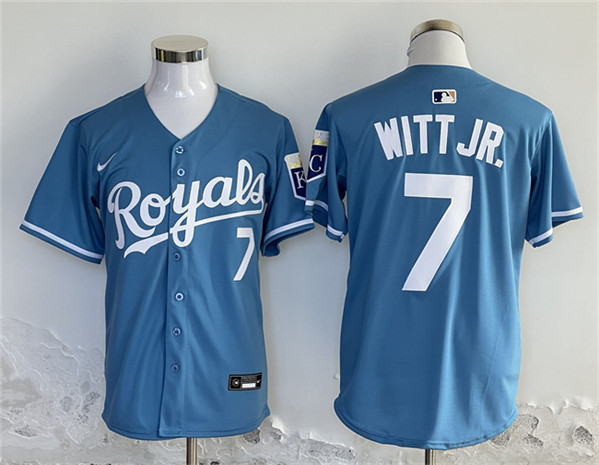Kansas City Royals #7 Bobby Witt Jr. Blue 2024 Limited Stitched Jersey - Zenithce