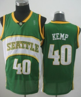 Seattle Supersonics #40 Shawn Kemp 2007-08 Green Swingman Jersey - Zenithce