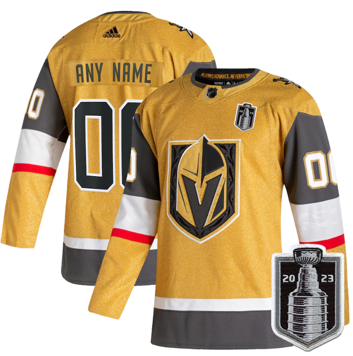 Vegas Golden Knights Custom Gold 2023 Stanley Cup Final Stitched Jersey - Zenithce