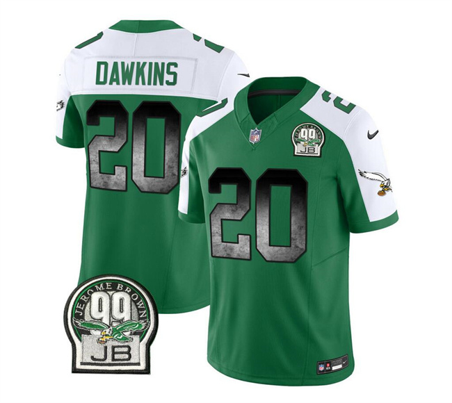 Philadelphia Eagles #20 Brian Dawkins Green White 2023 F.U.S.E. Throwback Vapor Untouchable Limited Stitched Jersey - Zenithce