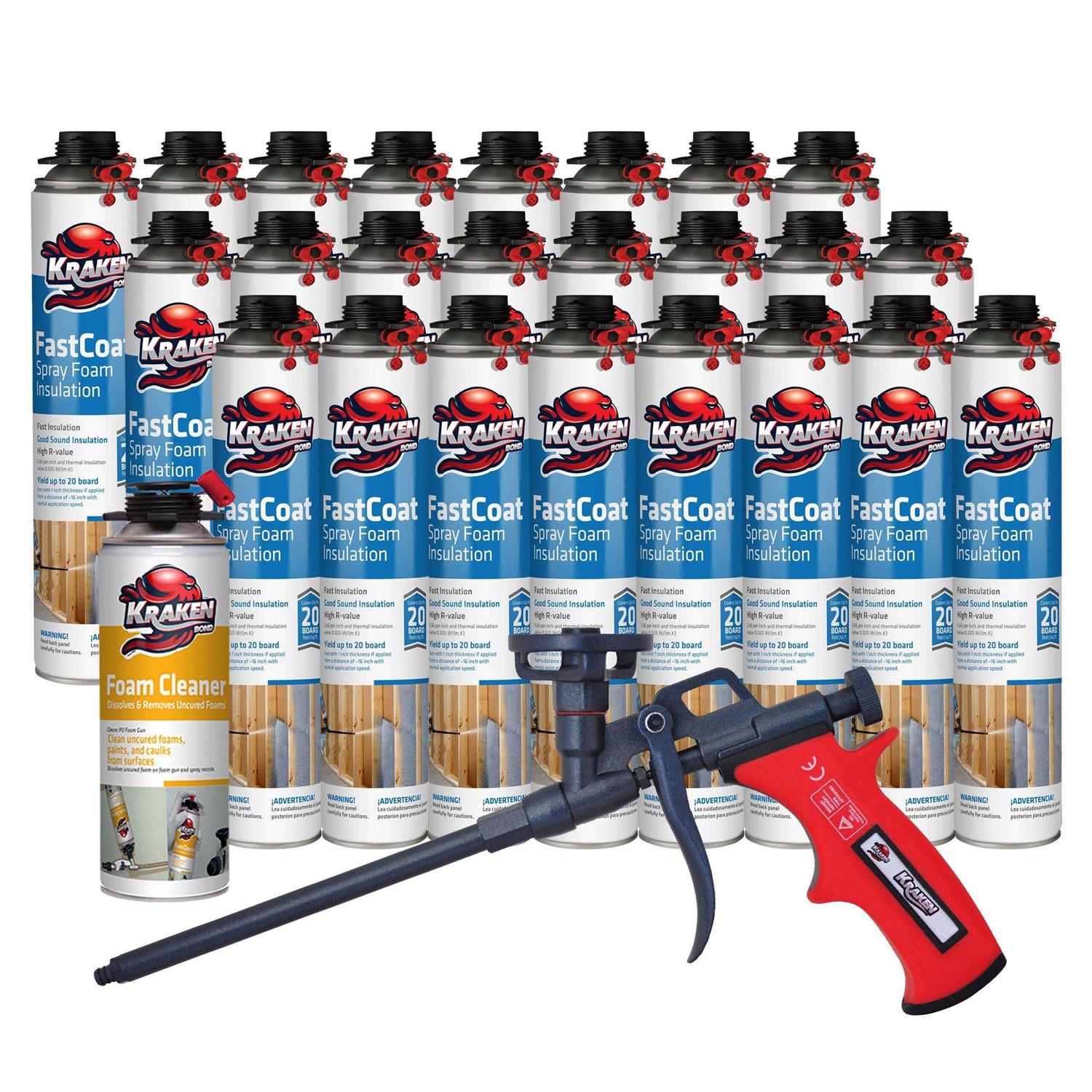 Krakenbond Fastcoat Insulation Spray Foam Pack Can - Zenithce