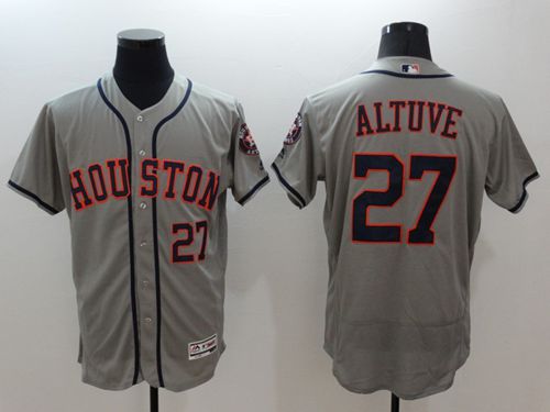 Astros #27 Jose Altuve Grey Flexbase Authentic Collection Stitched Jersey - Zenithce