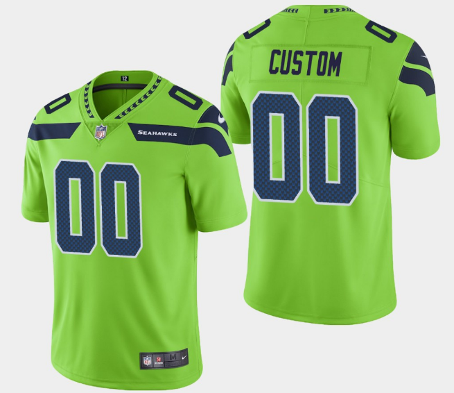Seahawks Customized Green Vapor Untouchable Limited Stitched Jersey - Zenithce