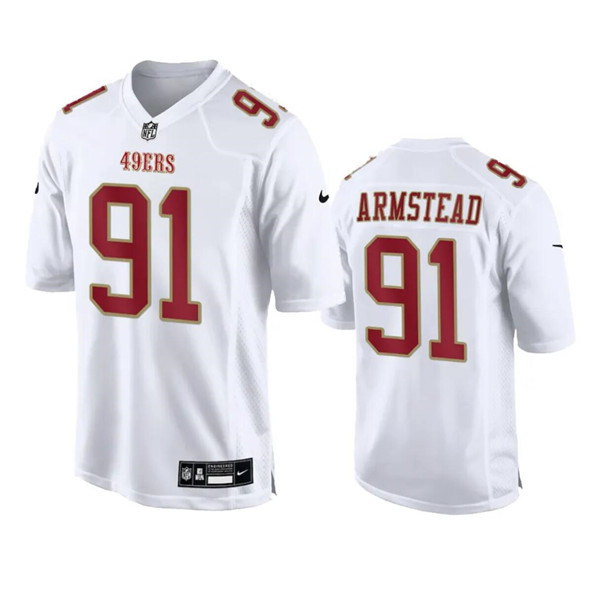 San Francisco 49ers #91 Arik Armstead White Fashion Limited Stitched Game Jersey - Zenithce