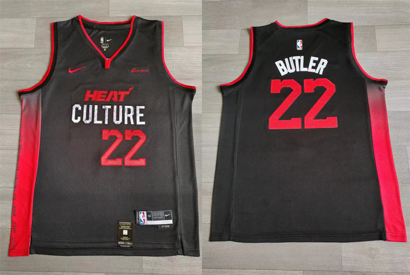 Miami 22 Jimmy Butler Black 2023-24 City Edition Swingman Jersey - Zenithce